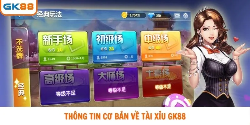 Thông tin cơ bản về tài xỉu GK88